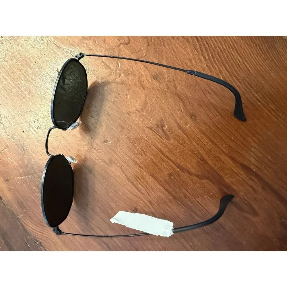 RAY BAN RB3548 Black Hexagonal 51 mm Unisex Polarized Sunglasses NWT